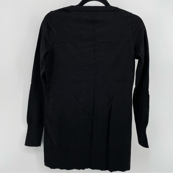 WHBM White House Black Market Womens Sweater Black Metallic Thread V-Neck S - Picture 5 of 5